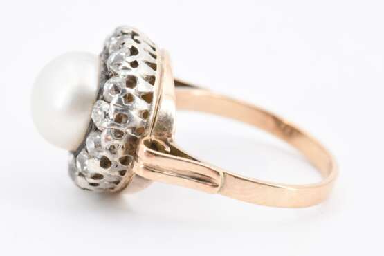 Pearl Diamond Ring - фото 3