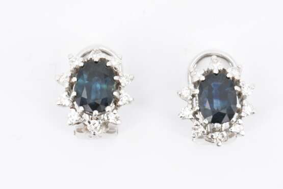 Sapphire Diamond Earclips - photo 2