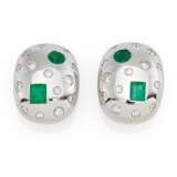 Emerald Diamond Earclips - photo 1