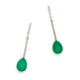 Emerald Diamond Earrings - photo 1
