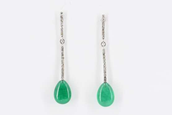 Emerald Diamond Earrings - фото 2