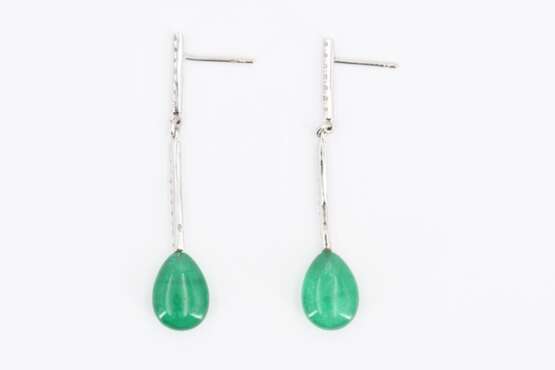 Emerald Diamond Earrings - фото 3