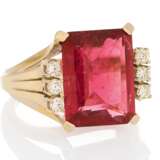 Rubellite Diamond Ring - фото 1