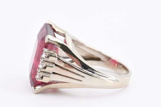 Rubellite Diamond Ring - photo 3