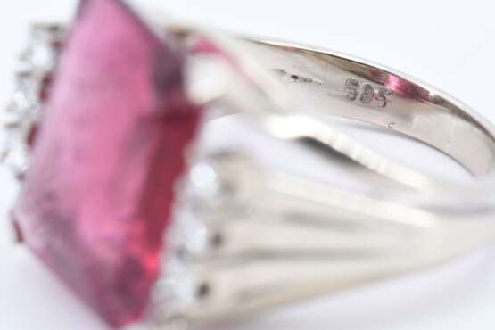 Rubellite Diamond Ring - photo 6