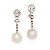 Pearl Diamond Earrings - photo 1