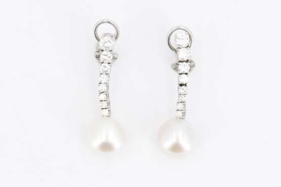 Pearl Diamond Earrings - Foto 2