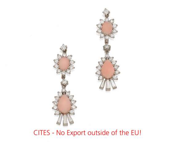 Coral Diamond Earrings - фото 1