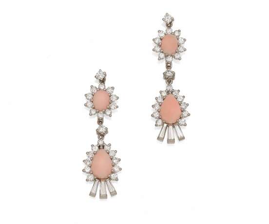 Coral Diamond Earrings - фото 2