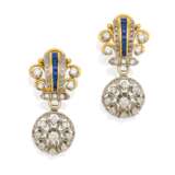 Diamond Sapphire Earrings - фото 1