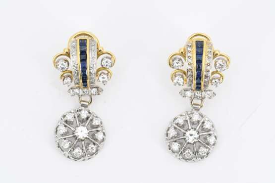 Diamond Sapphire Earrings - photo 2