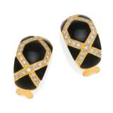 Onyx Diamond Earclips - photo 1