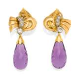 Amethyst Diamond Earrings - photo 1