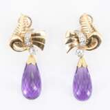 Amethyst Diamond Earrings - photo 2