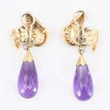 Amethyst Diamond Earrings - Foto 3