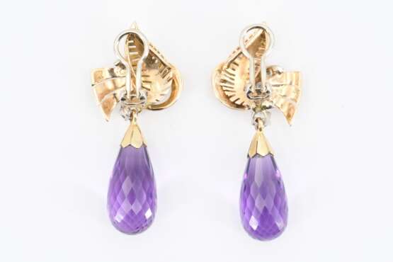 Amethyst Diamond Earrings - Foto 3