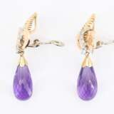 Amethyst Diamond Earrings - photo 4