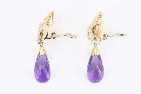 Amethyst Diamond Earrings - Foto 4