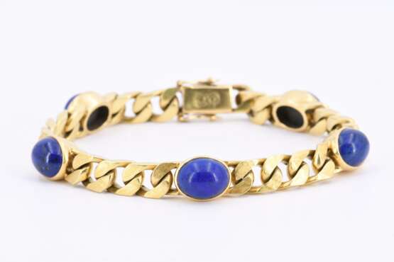 Lapis Lazuli Curb Chain Bracelet - фото 2