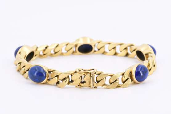 Lapis Lazuli Curb Chain Bracelet - фото 3