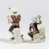 Harlequin with birdcage and harlequin with pug from Commedia dell'Arte - Foto 4