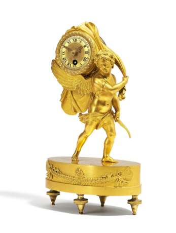 Small pendulum clock "Cupid escapes time" - фото 1
