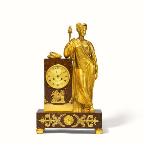 Impressive pendulum clock with allegory - photo 1