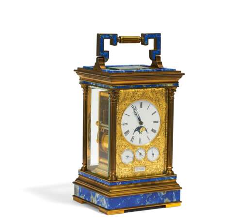 Table clock with lapis lazuli - photo 1