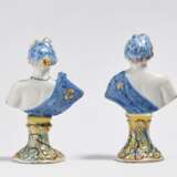 Small bust of man and woman in antique robes - фото 2