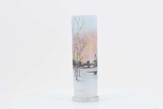 Small vase with winter landscape - photo 2