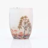 Miniature vase with birch forest - фото 2