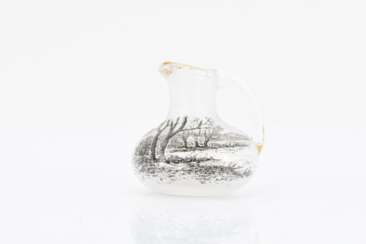 Miniature pitcher with lake landscape