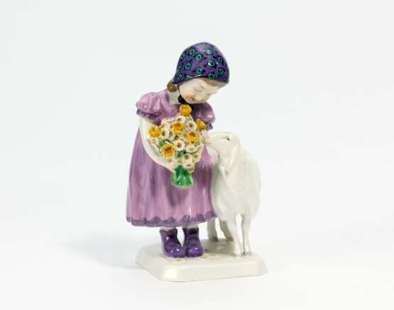 Girl with sheep - photo 1