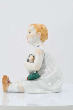 Boy with toy lamb - photo 3