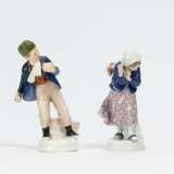 Two children figures "Snowball fight" - photo 1