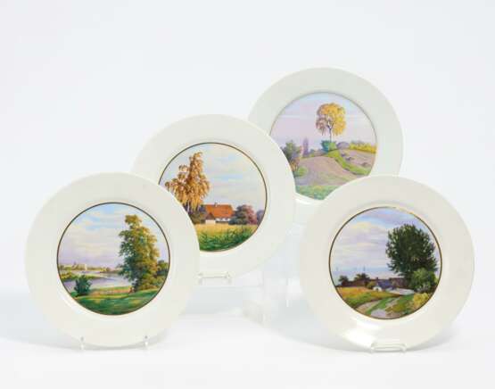 Four plates with landscapes - photo 1