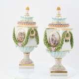 Pair of potpourri vases with harbor scenes - фото 4