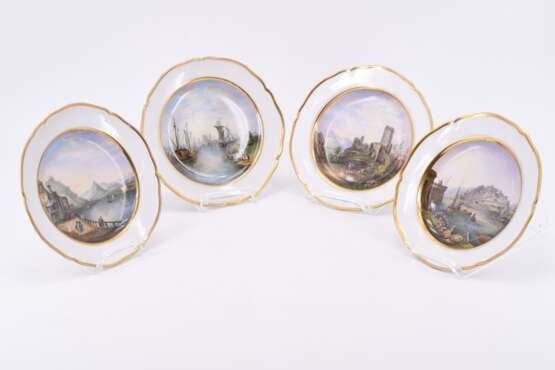 Set of 12 plates with views along the Rhine river - photo 4