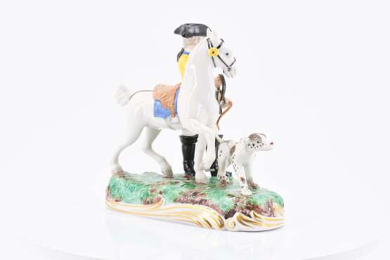 7 figurines from a centerpiece 'Frankenthal Yellow Hunt' - Foto 23