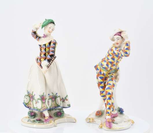 Figurine duo Harlequin and Harlequins - Foto 1