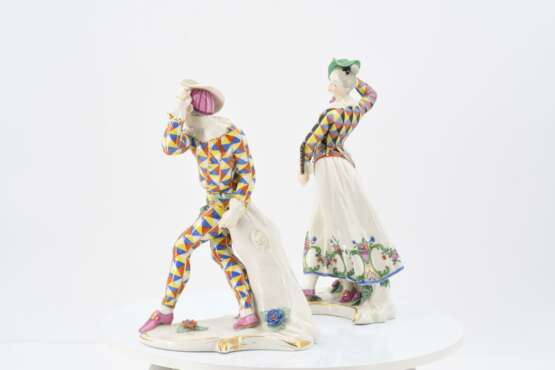 Figurine duo Harlequin and Harlequins - photo 3