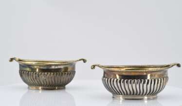 Pair of vermeil salt cellars