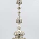 Pair of large candlesticks with baluster shaft - фото 13