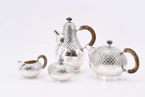 Four piece coffee and tea set with rhombus decor - photo 1