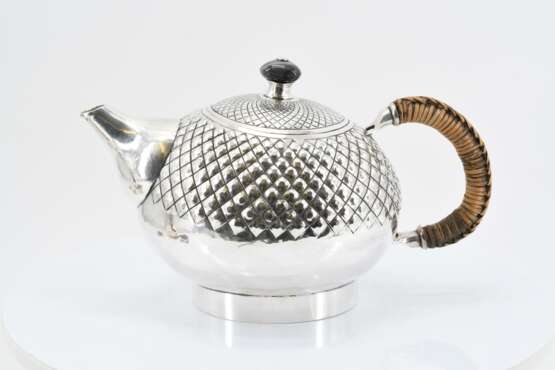 Four piece coffee and tea set with rhombus decor - фото 7