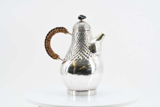 Four piece coffee and tea set with rhombus decor - фото 15