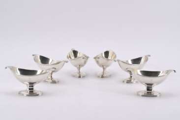 Set of six salt cellars