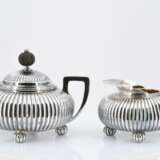 Six piece coffee and tea set with gadroon decor - Foto 6