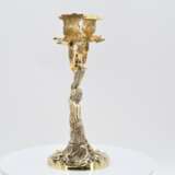 Pair of two-flame vermeil candlesticks with cupids - фото 4