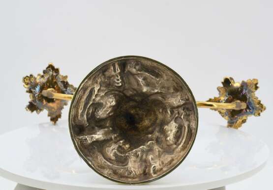 Pair of two-flame vermeil candlesticks with cupids - photo 13
